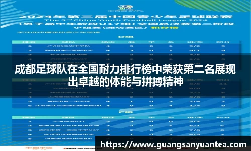 成都足球队在全国耐力排行榜中荣获第二名展现出卓越的体能与拼搏精神