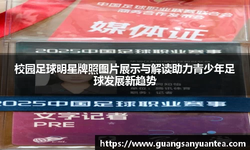 校园足球明星牌照图片展示与解读助力青少年足球发展新趋势